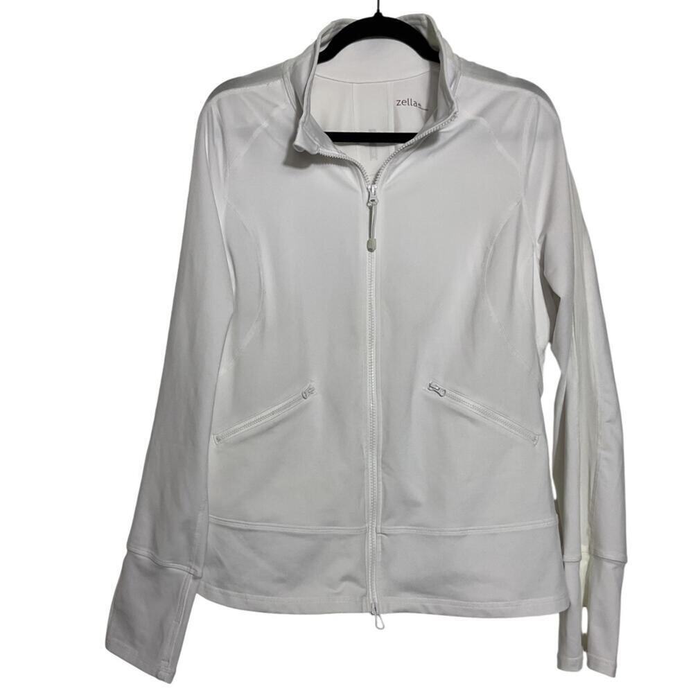 131 Zella Women's White Activewear Jacket (XL, White, EUC)